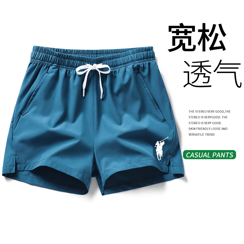 拍一发二夏季男女同款休闲透气外穿跑步健身舒适微弹大码男三分裤