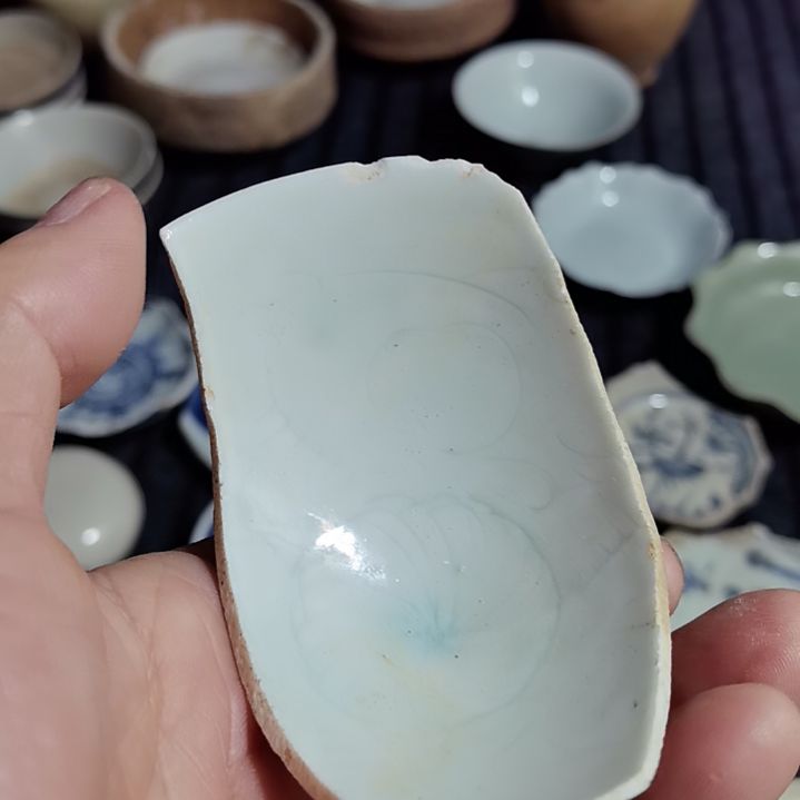 瓷片青花影青杯垫标夲