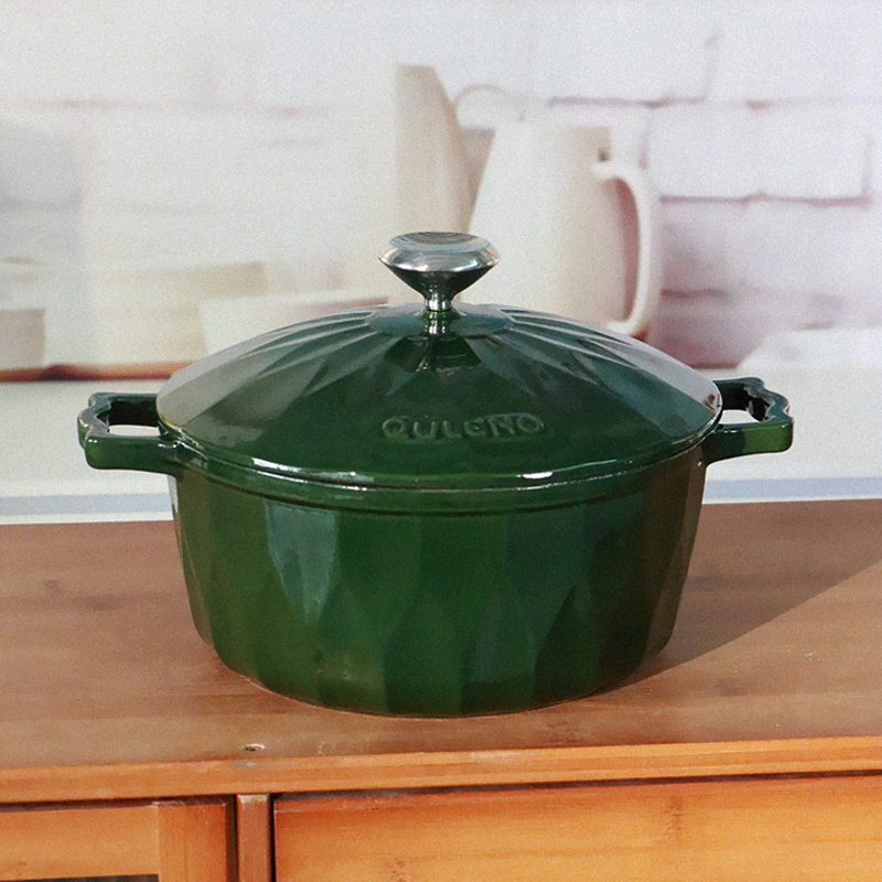 QULENO（老舅的小珐琅专属）臻钻24cm炖煮锅珐琅锅铸铁锅炖肉煲汤