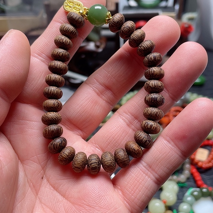 和田玉手串未镶嵌