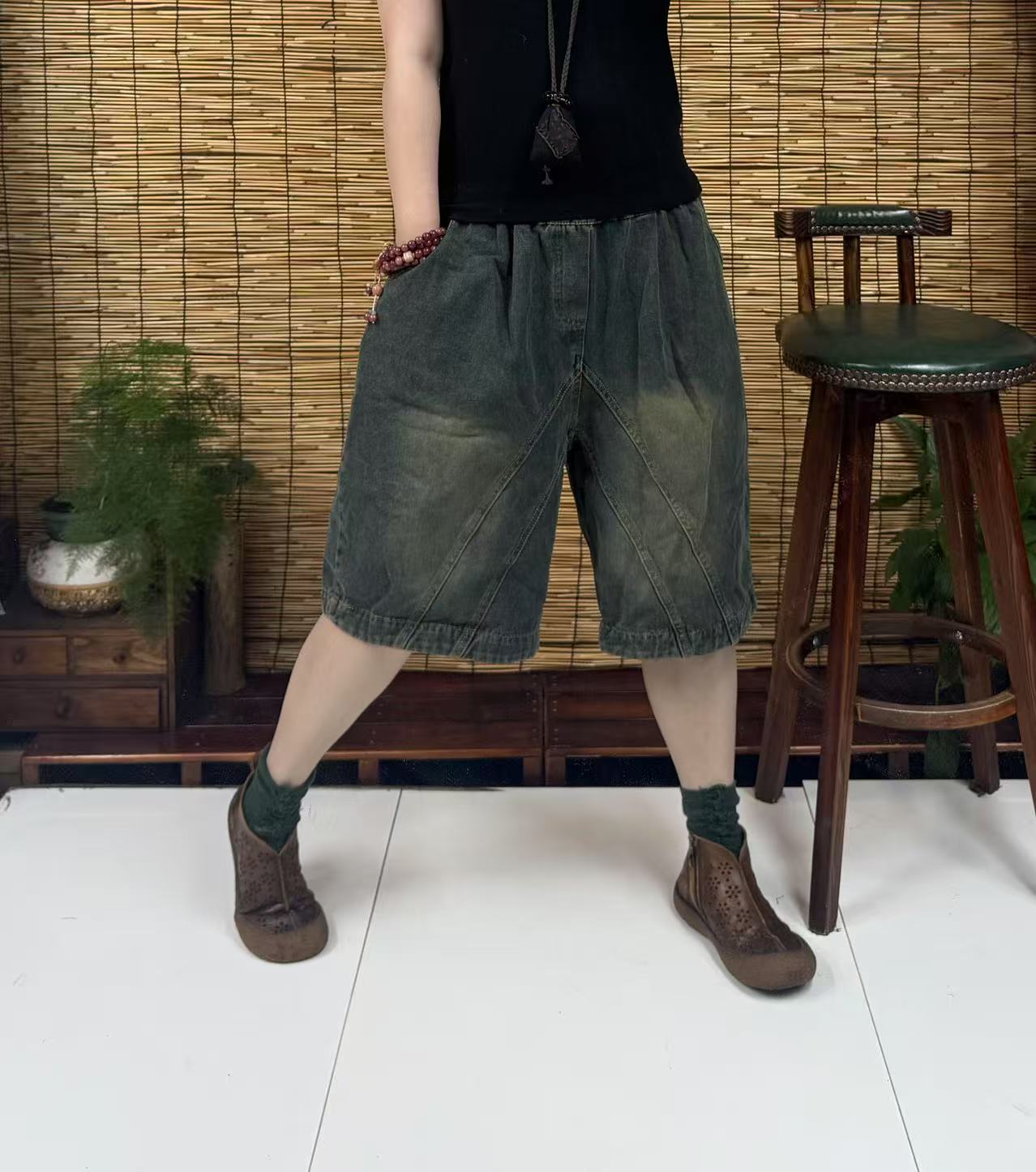 25971明线三角立体后兜牛仔裤（长60左右，90-160斤）