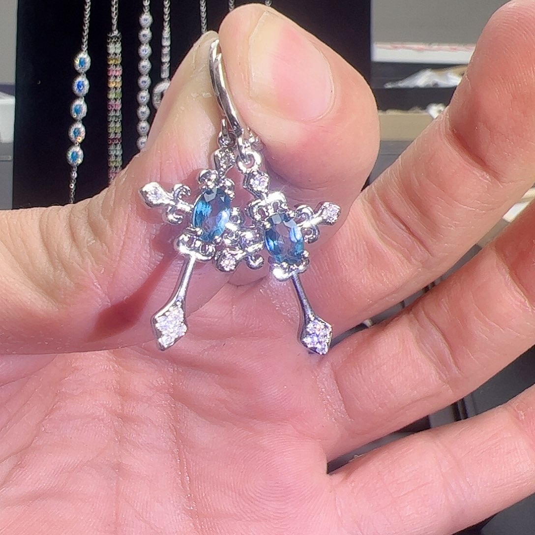 水晶戒指银S925镶嵌1121