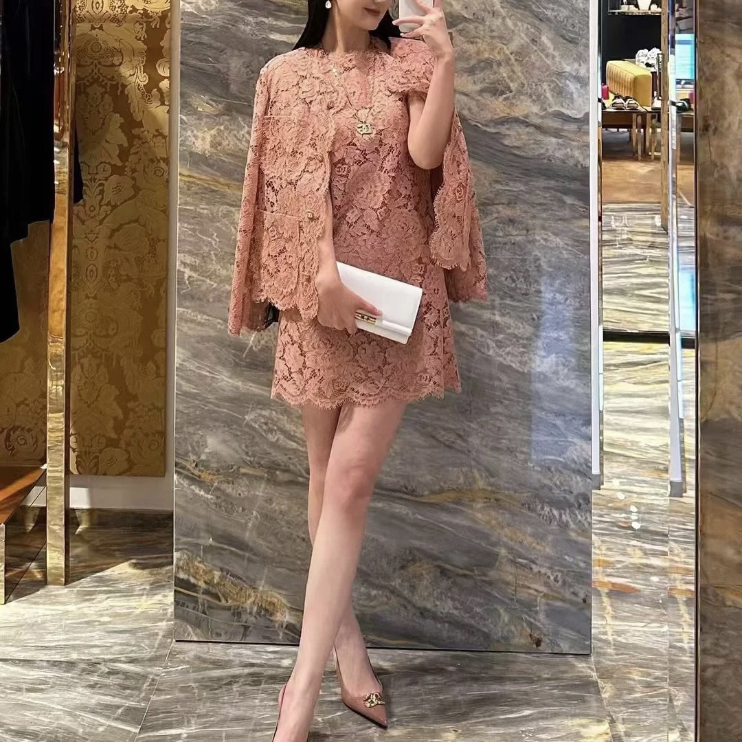 特价回馈【LYNFAY 】 原版品质定制蕾丝无袖宽松腰连衣裙、外套