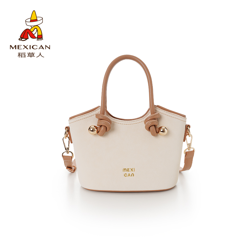 稻草人2025新款时尚百搭菜篮子包手提斜挎托特包轻奢简约女包