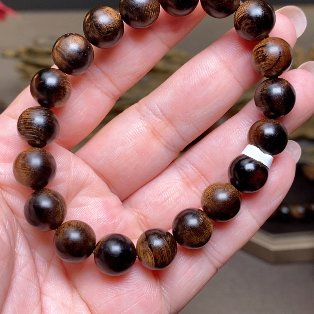 沉香手串越南芽庄紫棋瘤疤1.0