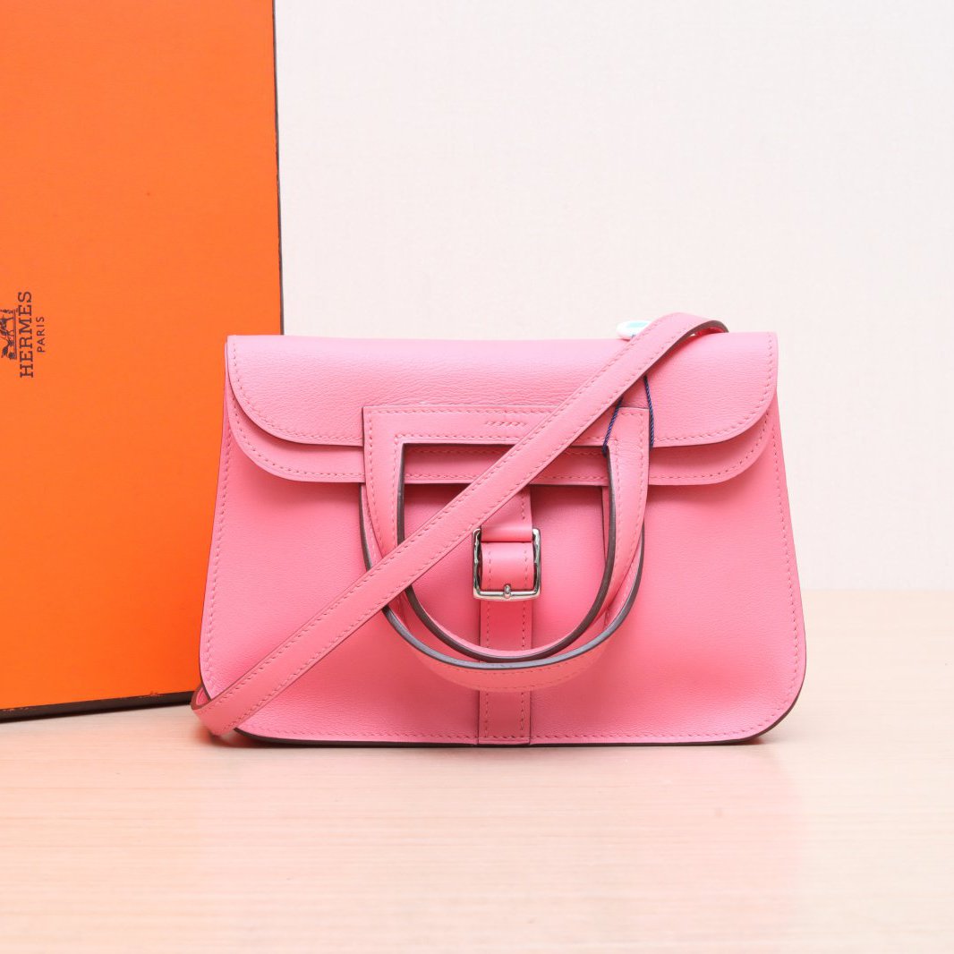 95新 Hermes/爱马仕 小花6欢 Halzan MINI 新唇膏粉 S皮 A刻包