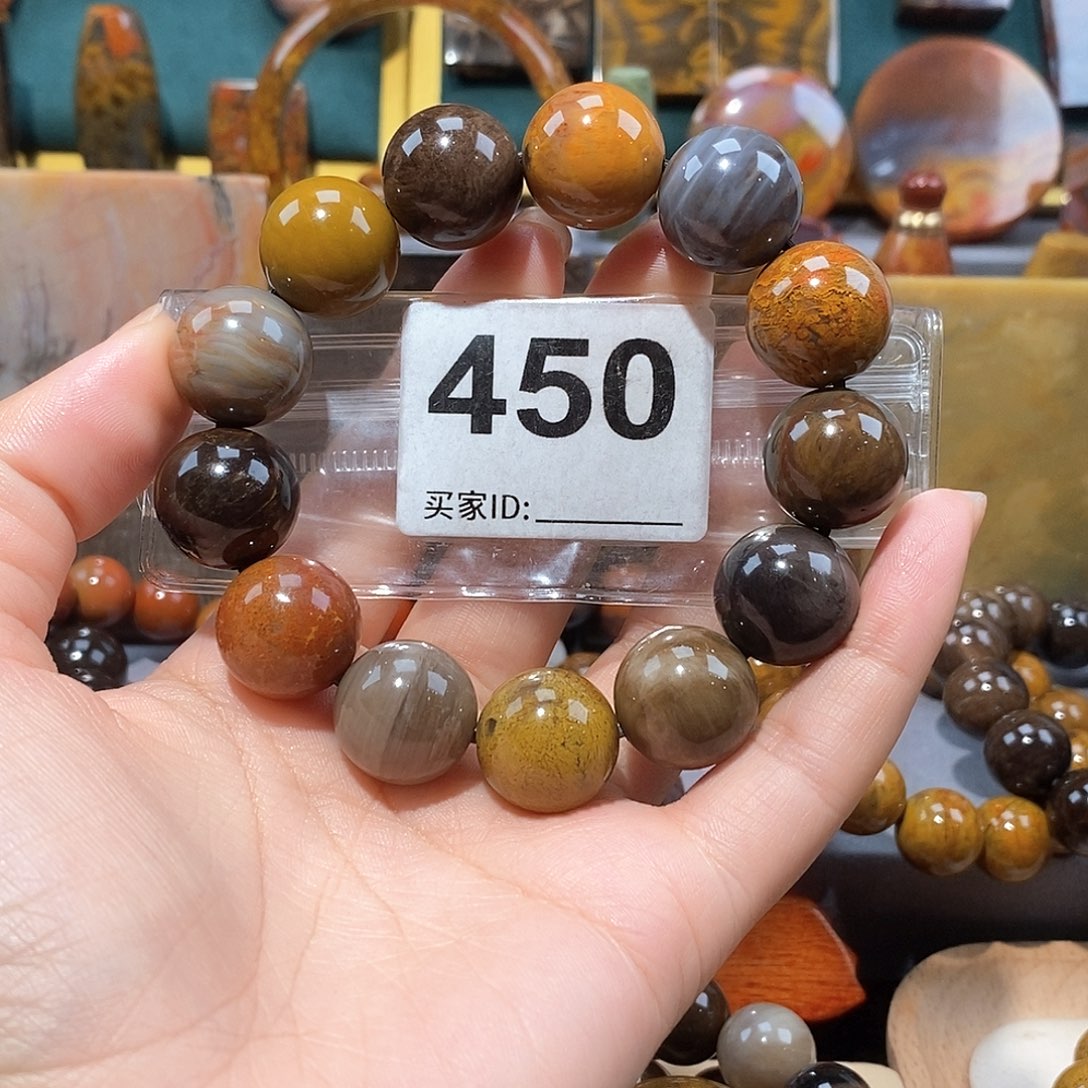 硅化玉天然北票硅化玉手串未镶嵌天然北票硅化玉手串