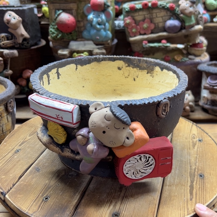 嘻哈多肉花盆百搭