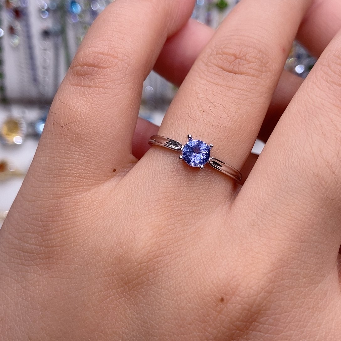 坦桑石戒指银S925镶嵌