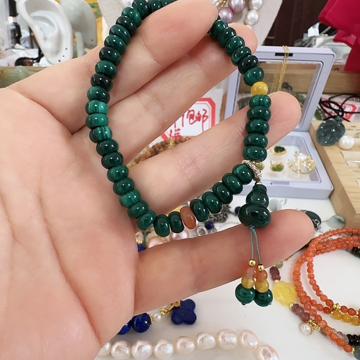 手链绿柱石未镶嵌卡7算盘孔雀设计款有结构