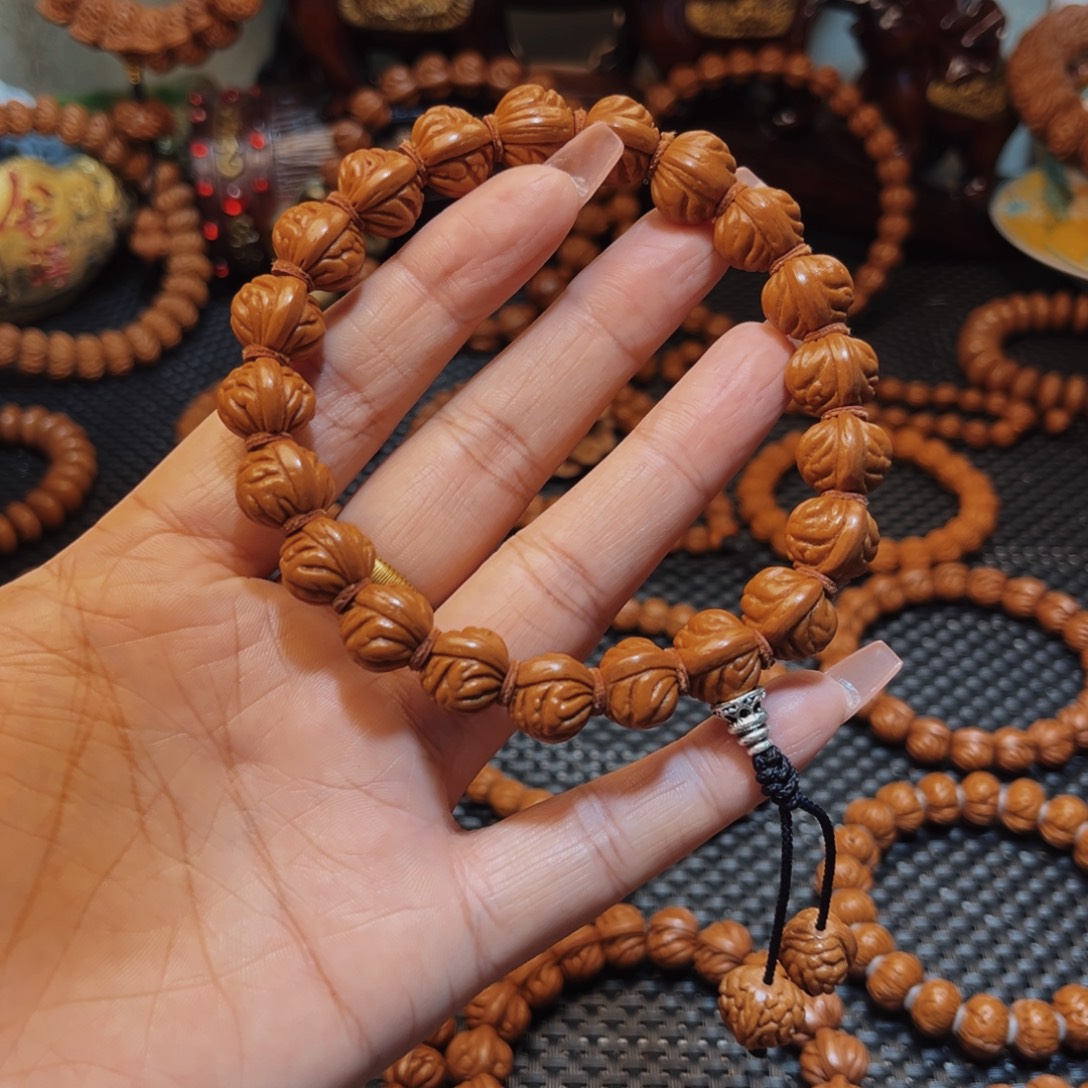 桃核手串13精品小金豆手持