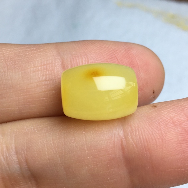 微瑕蜜蜡桶珠 约11.5×14.9mm原石手作天然原矿保真无烤色无优化