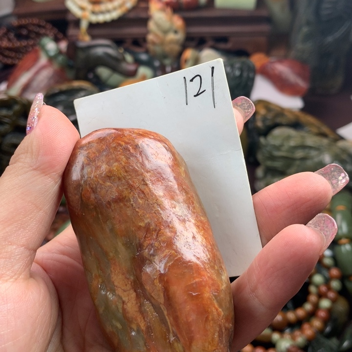 岫岩河磨玉（透闪石质玉）把件未镶嵌