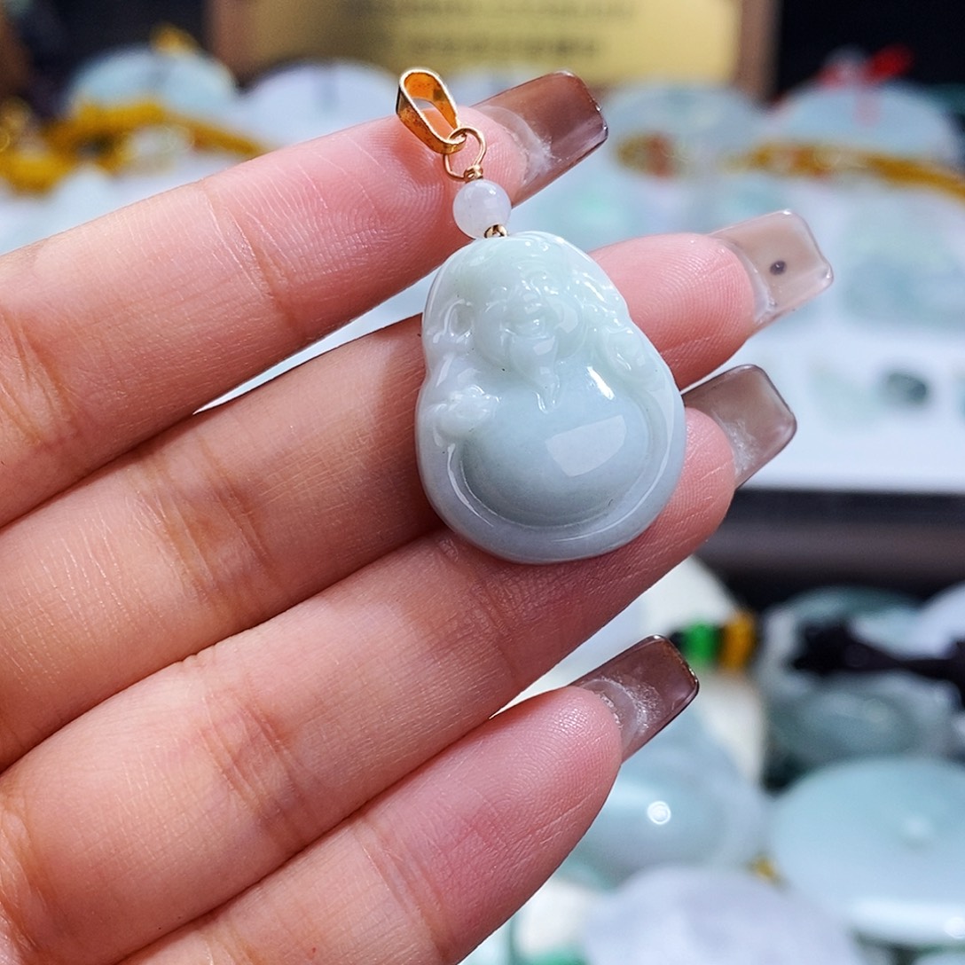 翡翠未镶嵌毛衣链9044