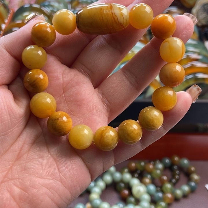 蛇纹石玉未镶嵌手镯手串