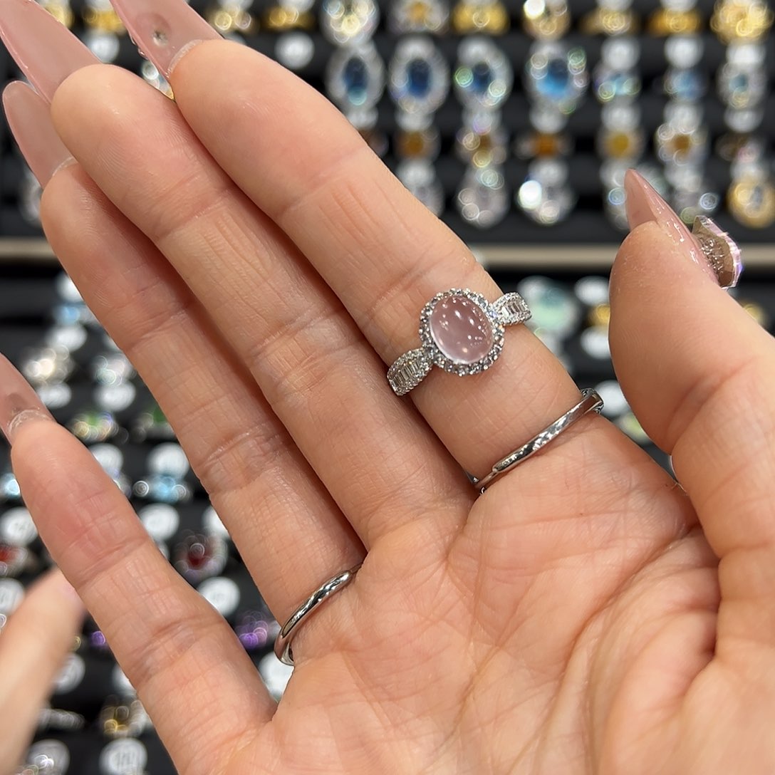 岫玉银S925镶嵌戒指密*赵