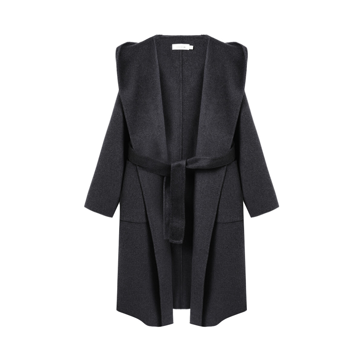 西町村屋连帽收腰双面呢大衣（含腰带）ZHAD10353