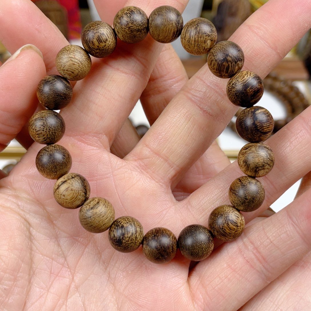 沉香手串越南芽庄白棋老料满瘤疤1.0