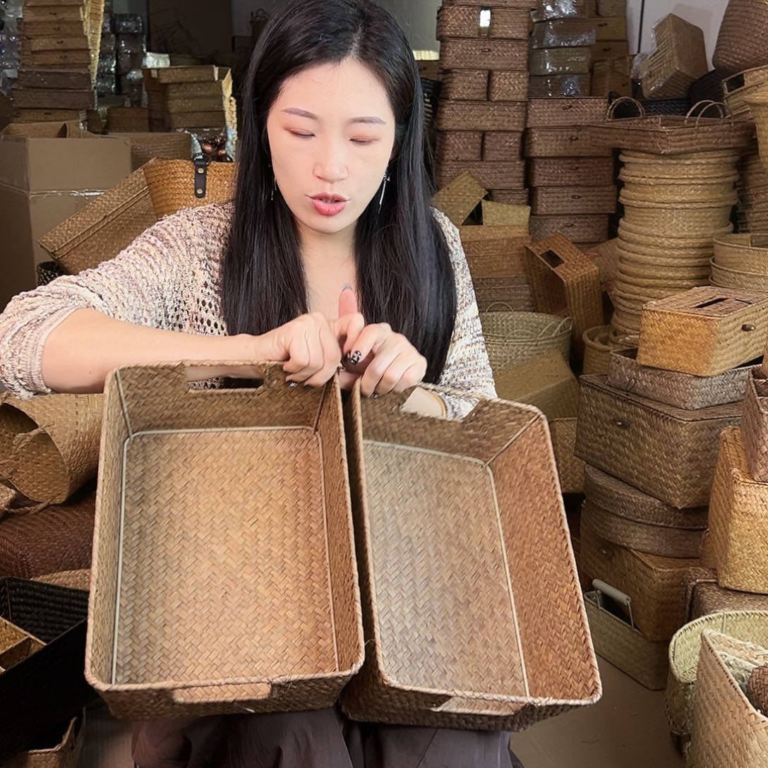 草编草编包/草编收纳盒微瑕疵