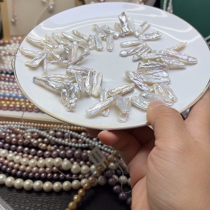 合金淡水珍珠耳饰