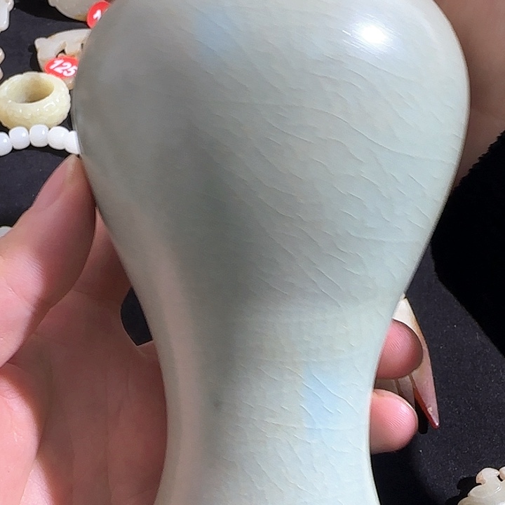 瓷片摆件恭喜发财工艺结缘