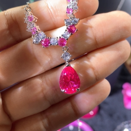 戒指银S925镶嵌红宝石