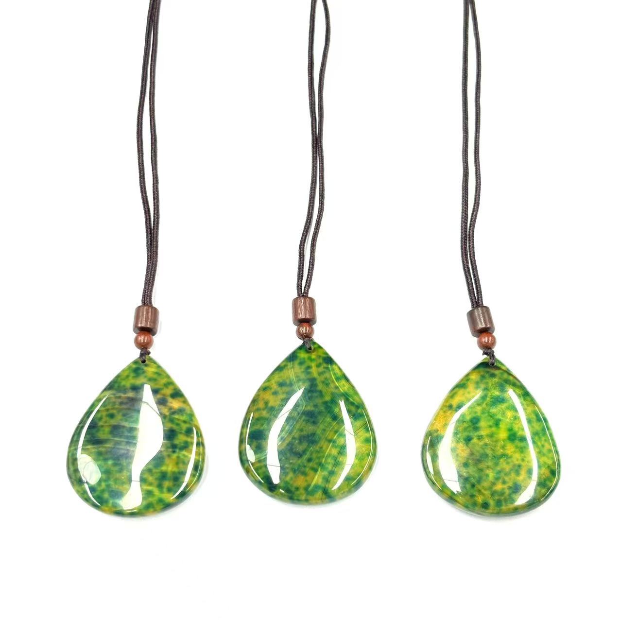 【符老板】y2444-民族风设计款七彩玛瑙水滴吊坠-多样性只发一件