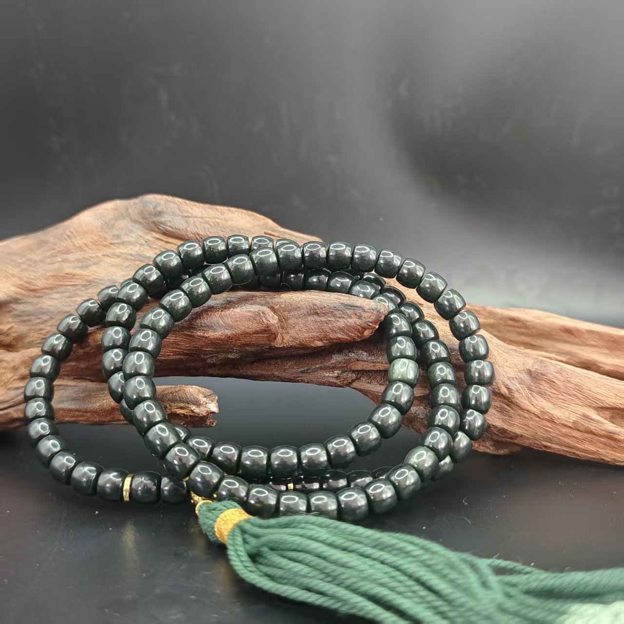 Z和田玉且末108项链（0572）