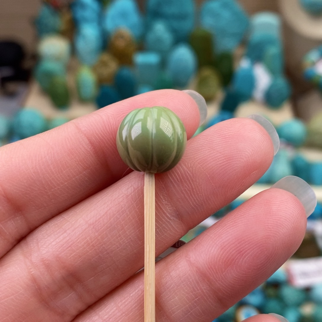 绿松石珠宝奇石未镶嵌12mm