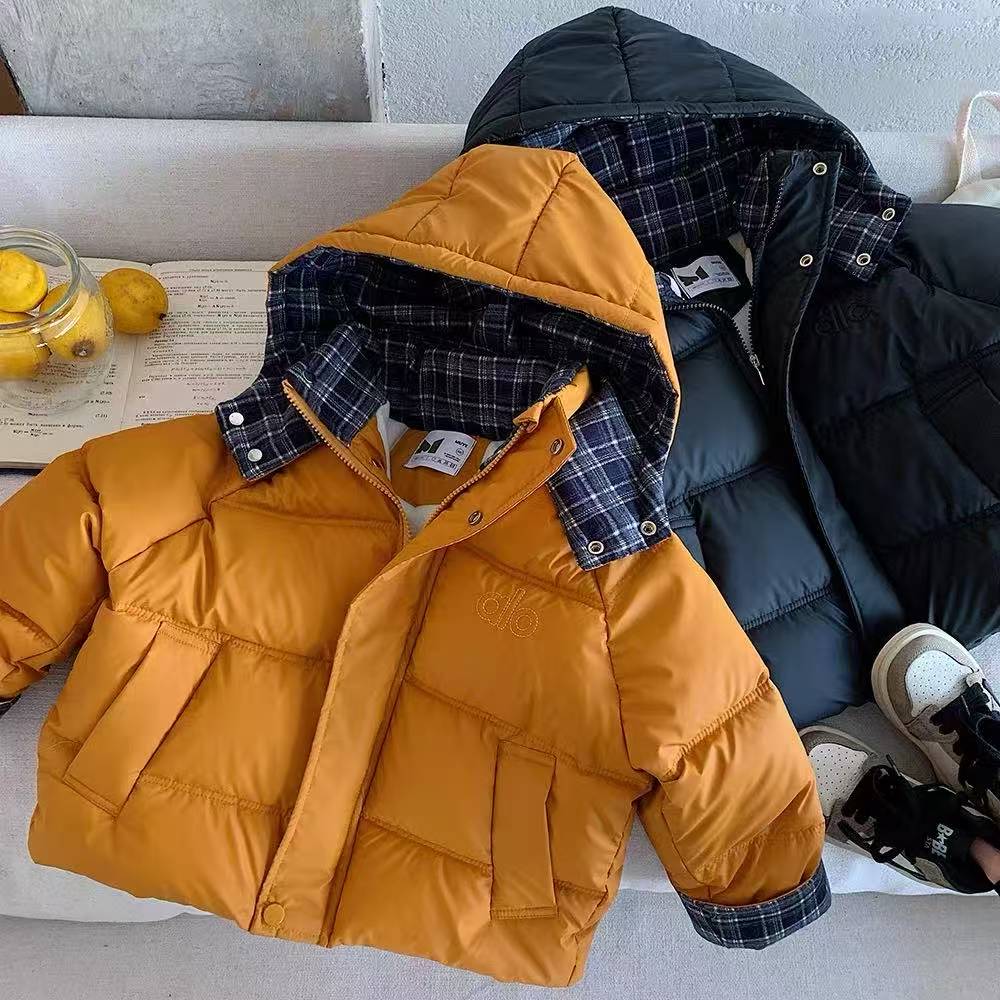 男女宝宝冬装加绒加厚棉服2025新款连帽派克服儿童加绒加厚外套