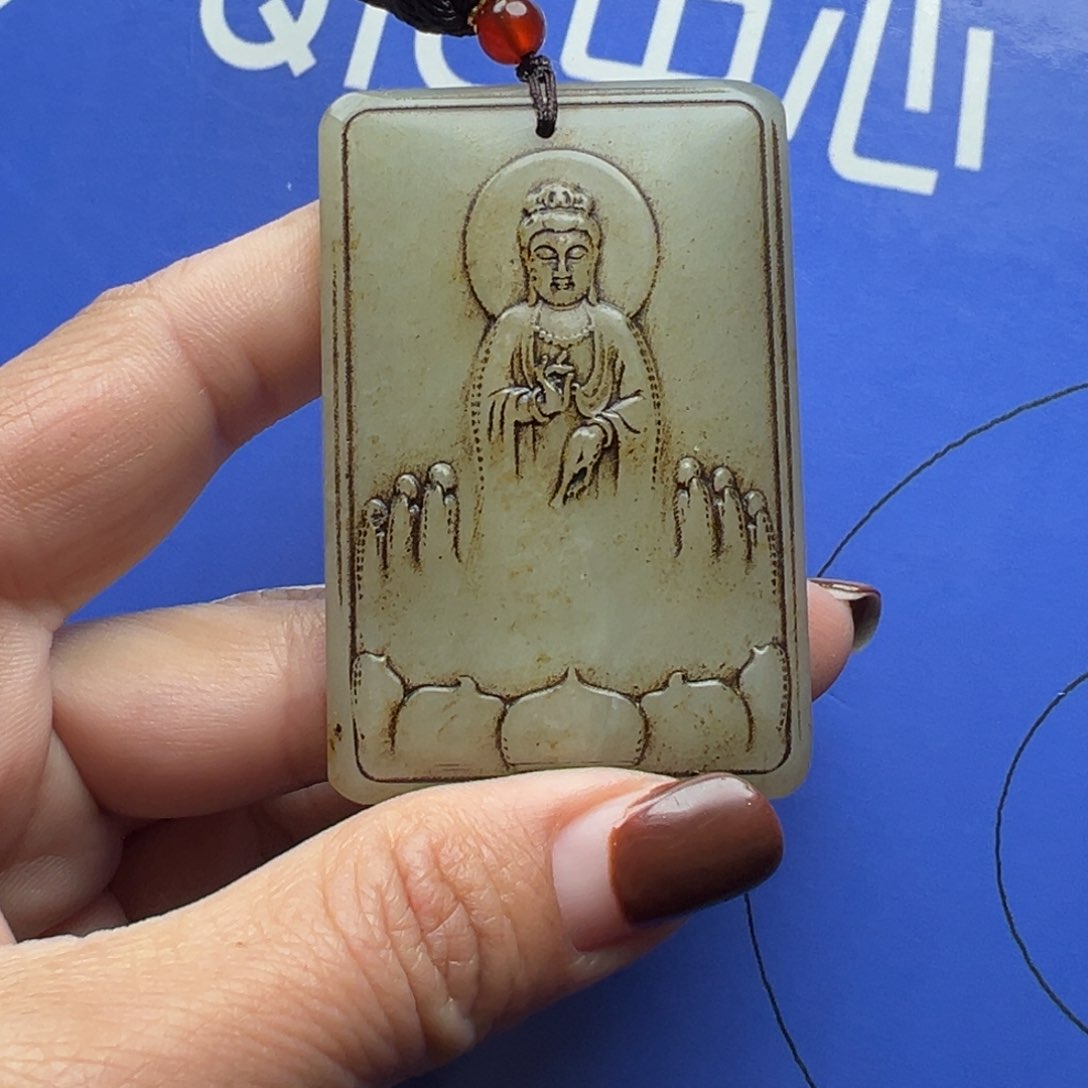 和田玉挂件未镶嵌木****）