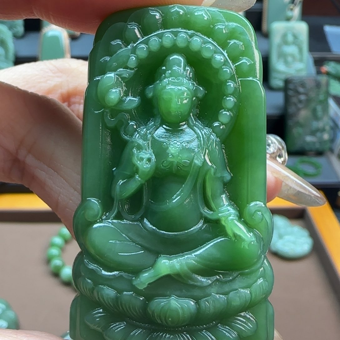 和田玉（碧玉）吊坠(不含链)未镶嵌