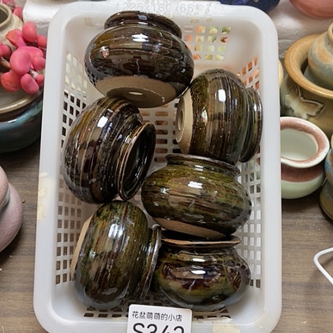 紫砂花盆342微瑕品口径4厘米左右