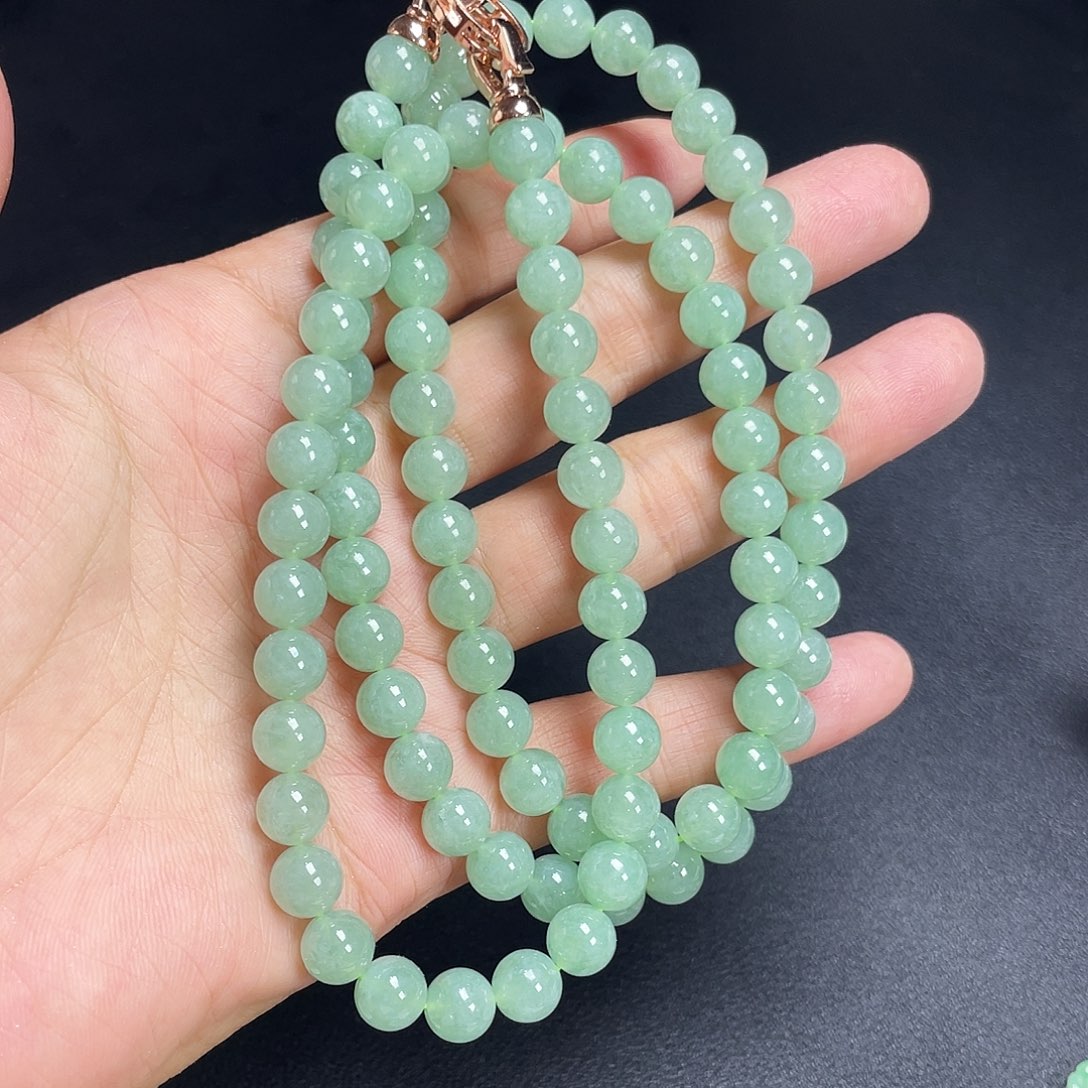 翡翠未镶嵌手链天然缅甸翡翠A货卡8