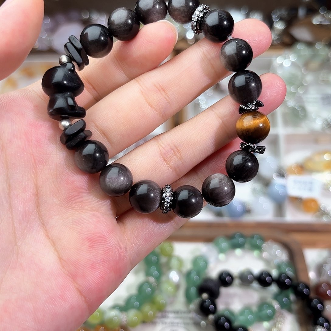 水晶手串合金水晶