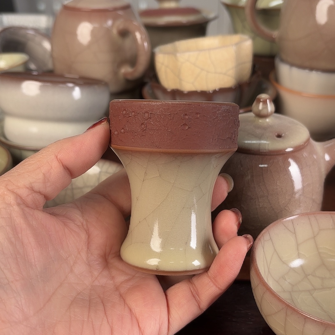 龙泉云间青瓷小米茶器