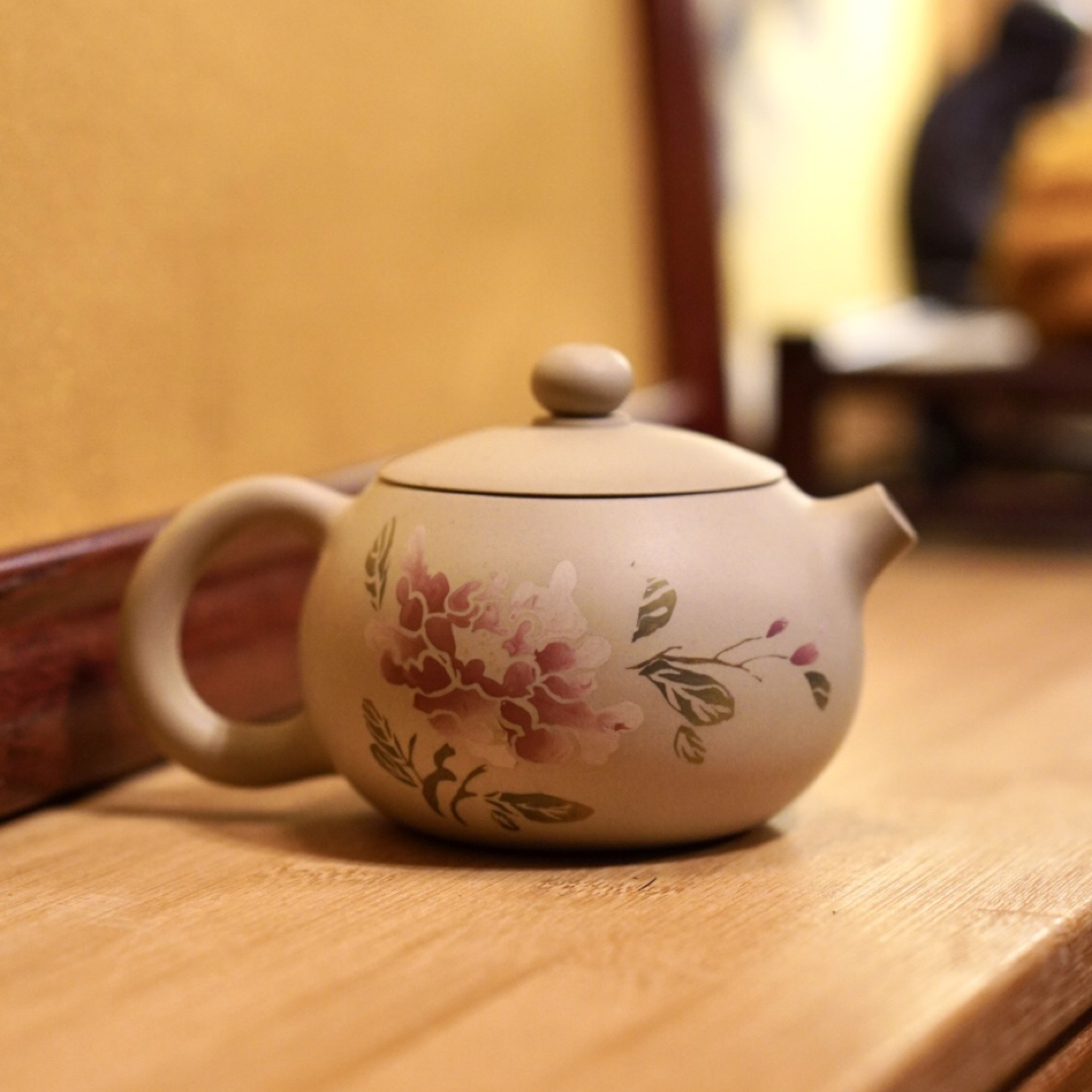 建水紫陶汉瓦阴刻阳填球孔亚亮精品全手工紫陶壶功夫茶器家用