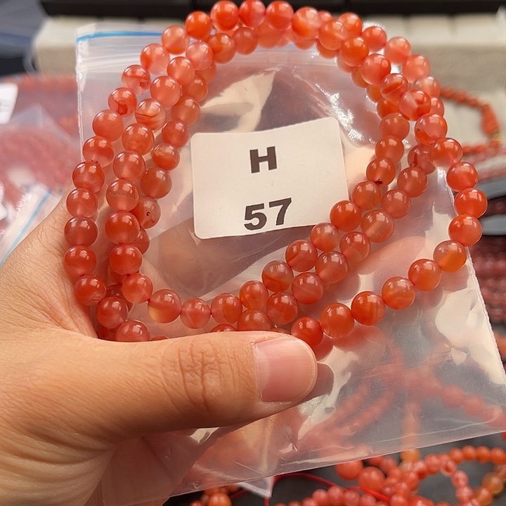 南红玛瑙未镶嵌多样性发货默认微瑕称重7mm