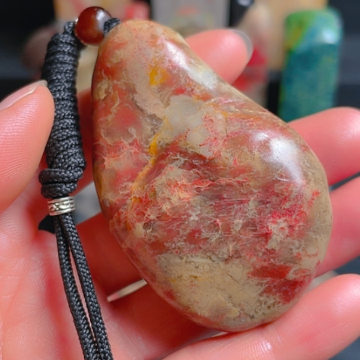 【闪购商品】昌化鸡血石昌化鸡血石冻底手把玩