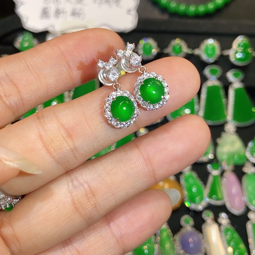 【闪购商品】翡翠未镶嵌耳饰天然翡翠