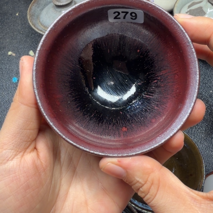 用***6茶盏焦源龙窑，不忘初心279（胎足磕到）