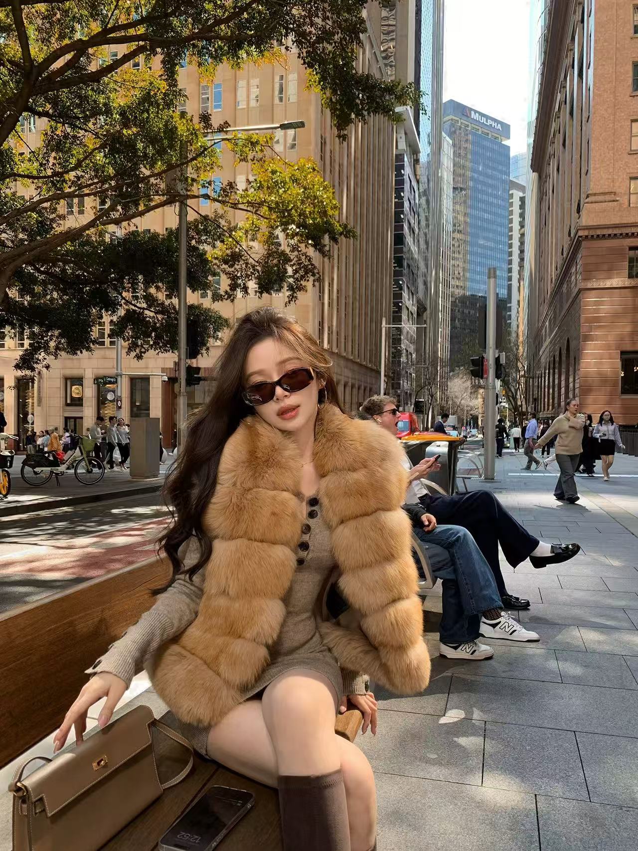 轻奢高级感狐狸毛皮草秋冬整皮狐狸马甲外套