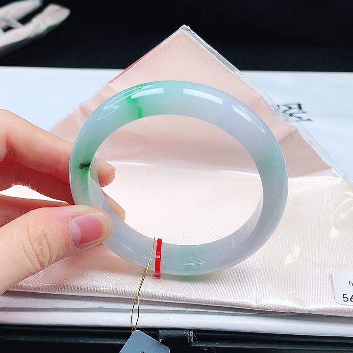 翡翠手镯未镶嵌缅甸天然a货手镯56+