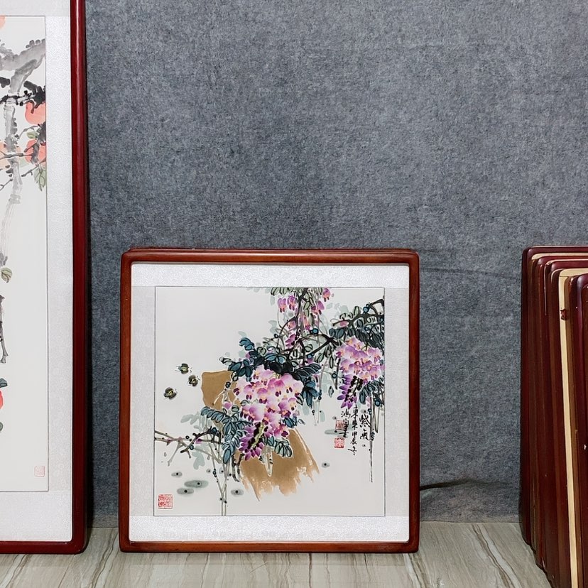 【闪购商品】国画书画作品带框65×65厘米