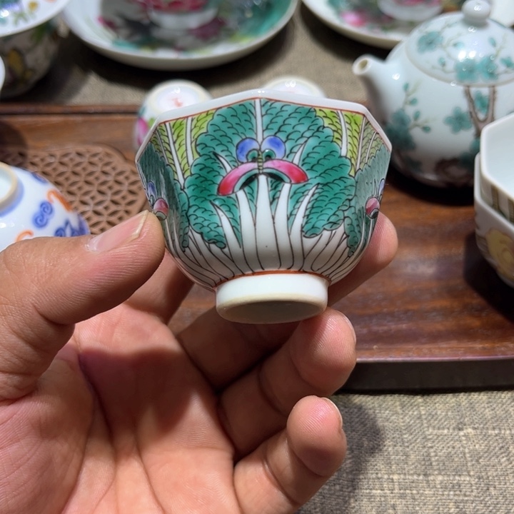 纯手绘精品盖碗杯