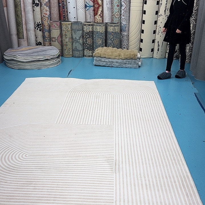 混纺200×300误差±1-3cm精编细砂仿羊绒棉布底微瑕