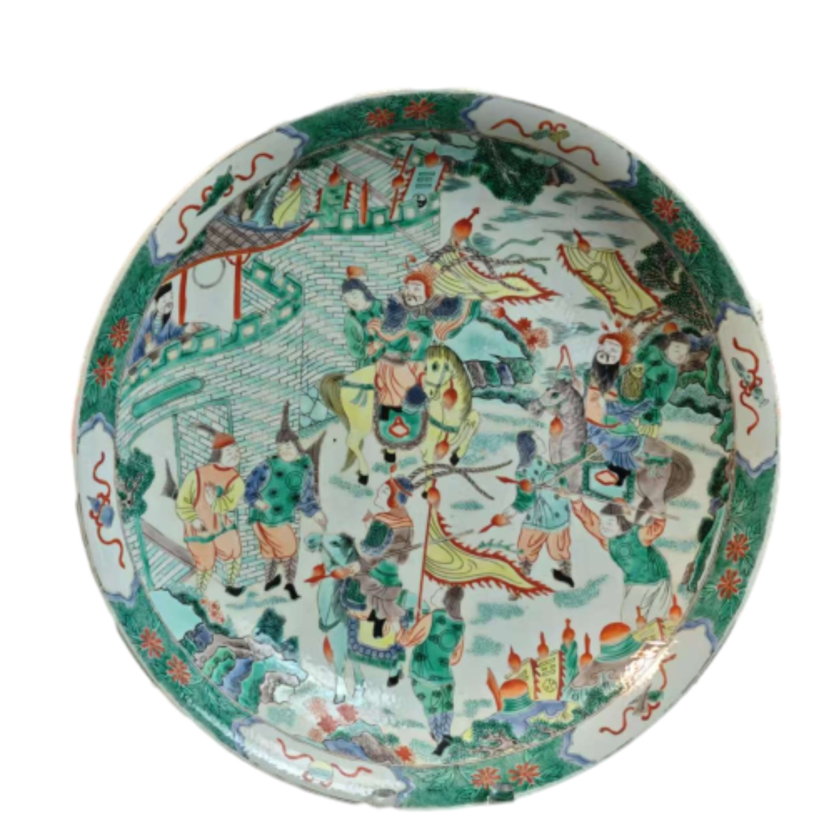 清清康熙五彩赏盘