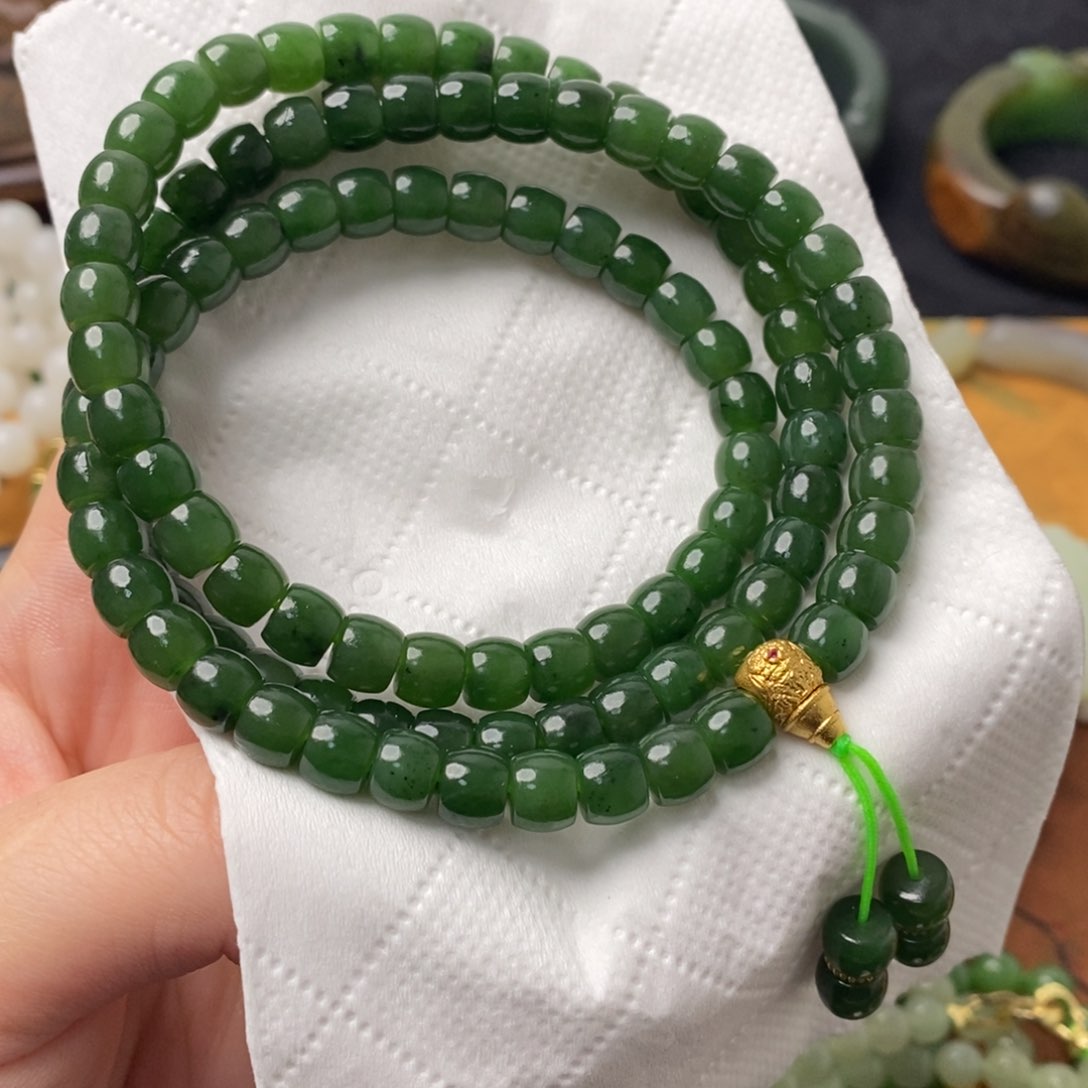 和田玉手串未镶嵌