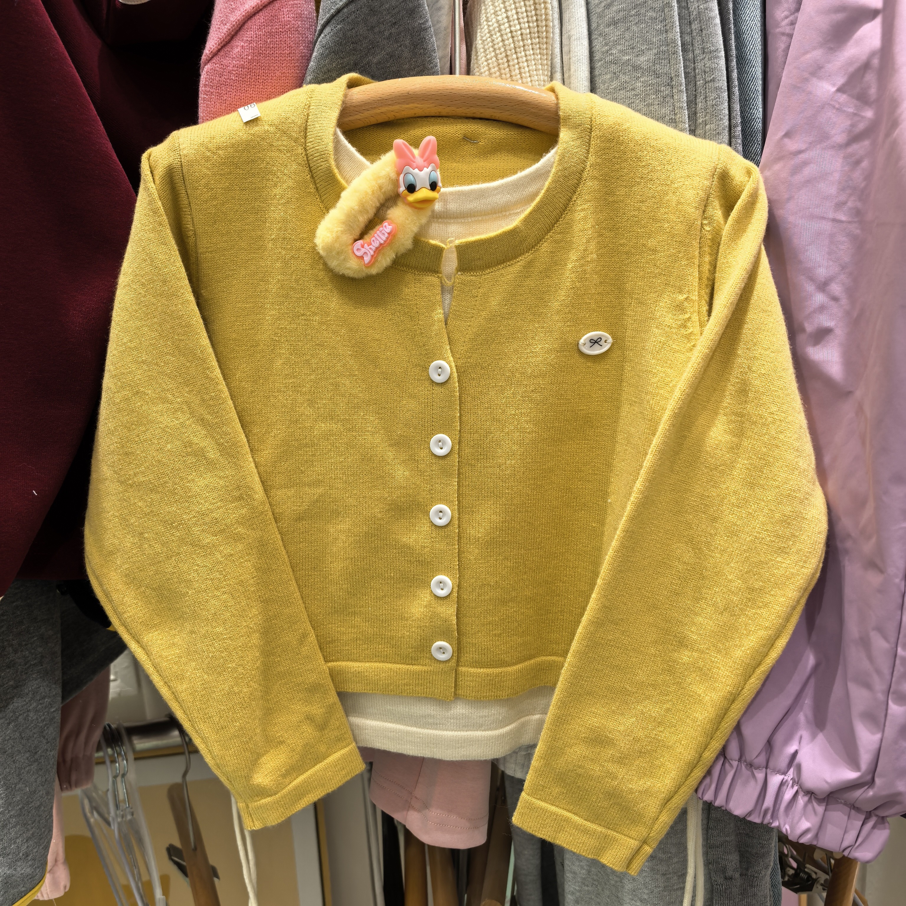 G302 女童毛衣假两件甜美风针织衫