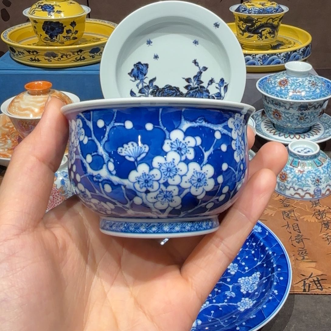 瓷片手工手绘陶瓷茶具